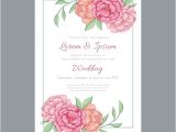 Peony Wedding Invitation Template Free Download Wedding Invitation Template with Beautiful