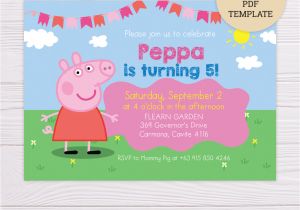 Peppa Pig Birthday Invitation Template Free Peppa Pig Invitation Template Flearn Ph