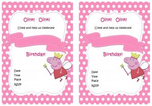 Peppa Pig Birthday Invitation Template Peppa Pig Birthday Invitations Birthday Printable