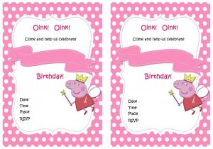 Peppa Pig Birthday Invitations Free Downloads Peppa Pig Birthday Invitations