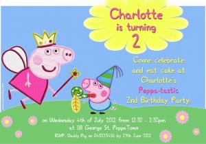 Peppa Pig Birthday Party Invitation Template Free Birthday Invitation Word Template Peppa Pig