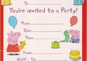 Peppa Pig Birthday Party Invitation Template Free Peppa Pig Birthday Invitations Template