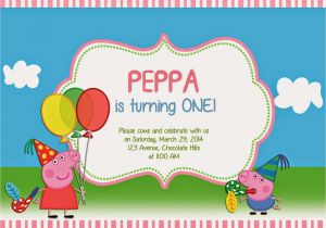 Peppa Pig Birthday Party Invitation Template Free Peppa Pig Invites Template