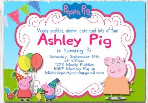 Peppa Pig George Party Invitations Peppa Pig Invitation Peppa Pig Birthday by Michellepartycards