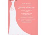 Personal Bridal Shower Invitations Coral Wedding Gown Bridal Shower 5 Quot X 7 Quot Invitation Card