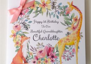Personalised 1st Birthday Cards for Granddaughter Cute Personalised 1st Birthday Card Daughter Granddaughter