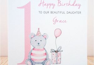 Personalised 1st Birthday Cards for Granddaughter Handmade Personalised 1st Birthday Card Niece Daughter