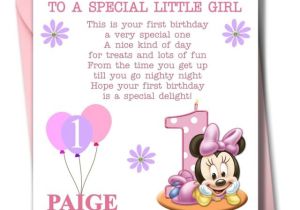 Personalised 1st Birthday Cards for Granddaughter Personalised Minnie Girl Daughter Granddaughter Babies