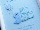 Personalised 1st Birthday Cards for Grandson 1st First Birthday Card Grandson son Nephew Personalised