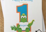 Personalised 1st Birthday Cards for son Personalised Dinosaur Card 1st 2nd 3rd Birthday Any Age