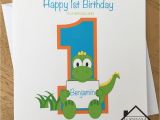 Personalised 1st Birthday Cards for son Personalised Dinosaur Card 1st 2nd 3rd Birthday Any Age