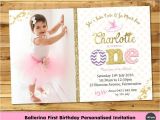 Personalised 1st Birthday Invitations Ebay Ballerina Personalised Invitation Invite 1st First