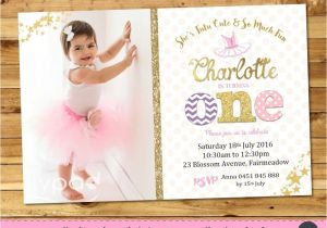 Personalised 1st Birthday Invitations Ebay Ballerina Personalised Invitation Invite 1st First
