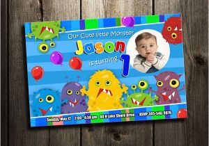 Personalised 1st Birthday Invitations Ebay Monster Little Funny Birthday Party Invitation Custom 1st