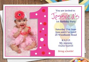Personalised 1st Birthday Invitations Girl Uk 10 Personalised Girls First 1st Birthday Party Photo
