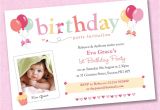 Personalised 1st Birthday Invitations Girl Uk 25 X Girls Personalised Photo Birthday Party Invitations