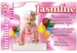Personalised 1st Birthday Invitations Girl Uk Personalised Girls First 1st Birthday Party Anouk