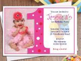 Personalised 1st Birthday Invitations Uk Personalised Girls First 1st Birthday Party Photo