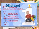 Personalised 1st Birthday Invites 10 Boys Personalised First 1st Birthday Party Photo