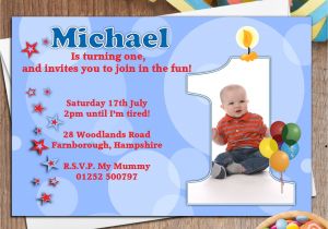 Personalised 1st Birthday Invites 10 Boys Personalised First 1st Birthday Party Photo