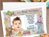 Personalised 1st Birthday Invites 10 Personalised First 1st Birthday Party Frame Photo