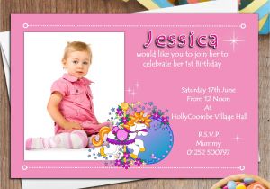 Personalised 1st Birthday Invites 10 Personalised Girls First 1st Birthday Party Photo