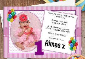 Personalised 1st Birthday Invites 10 Personalised Girls First 1st Birthday Party Photo