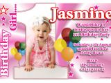 Personalised 1st Birthday Invites Personalised Girls First 1st Birthday Party Anouk