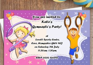 Personalised Birthday Invites Free 10 Personalised Boys Girls Gymnastics Dance Birthday Party