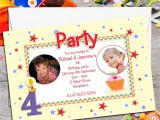 Personalised Birthday Invites Free 10 Personalised Twins Joint Birthday Party Photo