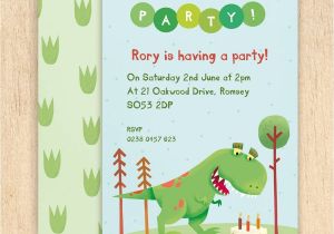 Personalised Dinosaur Party Invitations Personalised Dinosaur Party Invitations by Made by Ellis