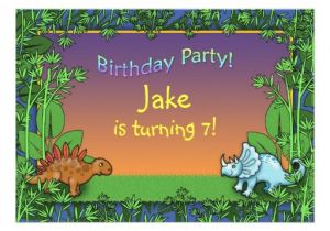 Personalised Dinosaur Party Invitations Personalized Dinosaur Birthday Party Invitations Zazzle