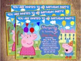 Personalised Peppa Pig Party Invitations Invitation Peppa Pig Party Invitation Custom Printable