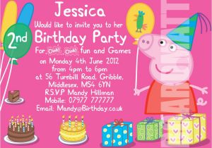 Personalised Peppa Pig Party Invitations Peppa Pig Personalised Party Invitations X 10 Birthday