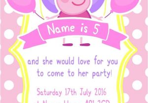 Personalised Peppa Pig Party Invitations Personalised Peppa Pig Party Invitations and Envelopes X