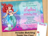 Personalized Ariel Birthday Invitations Ariel Invitation Little Mermaid Invitation by