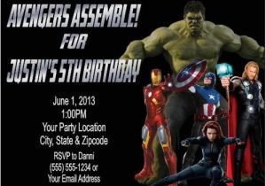 Personalized Avengers Birthday Party Invitations Avengers Birthday Party Invitations Personalized Custom
