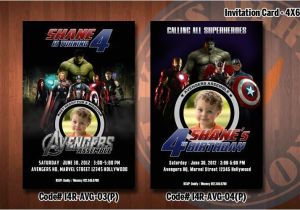 Personalized Avengers Birthday Party Invitations Personalized Avengers Birthday Party Invitation 4×6 with