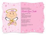 Personalized Baptism Invitation Free Angel Girl Custom Invitations Printed Personalized