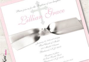Personalized Baptism Invitations In Spanish Spanish Girl Baptism Invitation Christening by Libbykatesmiles