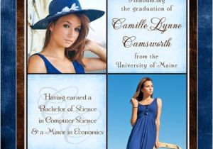 Personalized College Graduation Party Invitations Personalized College Graduation Announcement Cross