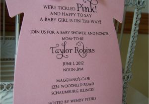 Personalized Photo Baby Shower Invitations Think Pink Baby Shower Invitation Custom order for Shiloh