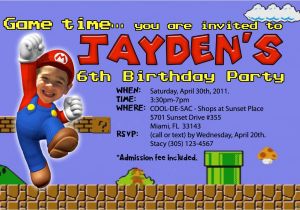 Personalized Super Mario Birthday Invitations Super Mario Birthday Invitations – Bagvania Free Printable