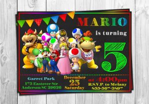Personalized Super Mario Birthday Invitations Super Mario Run Digital Birthday Invitations Personalized