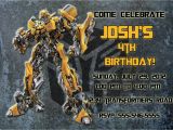 Personalized Transformer Birthday Invitations Personalized Transformers Bumblebee Birthday Invitation