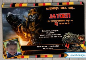 Personalized Transformer Birthday Invitations Transformers 4 Personalized Photo Birthday Invitations 5