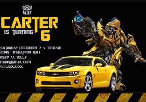 Personalized Transformer Birthday Invitations Transformers Birthday Invitation Personalized Birthday Party