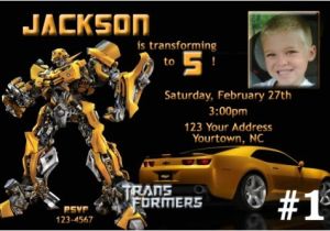 Personalized Transformer Birthday Invitations Transformers Personalized Photo Birthday Party Invitation