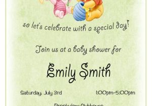 Personalized Winnie the Pooh Baby Shower Invitations Personalized Printable Invitations