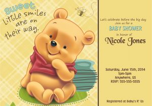 Personalized Winnie the Pooh Baby Shower Invitations Winnie the Pooh Baby Shower Custom Invitations $8 99